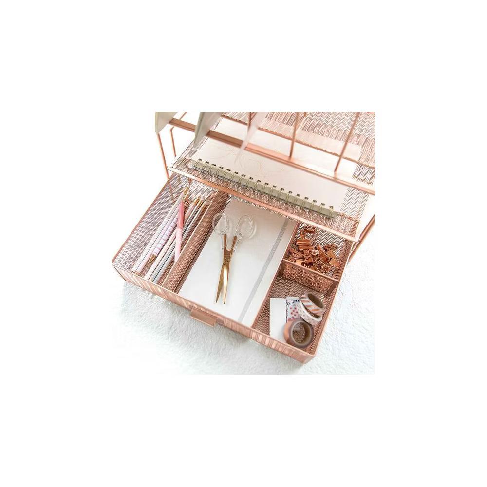 Blu Monaco Desk Organizer with File Sorters & Drawer - Image 35