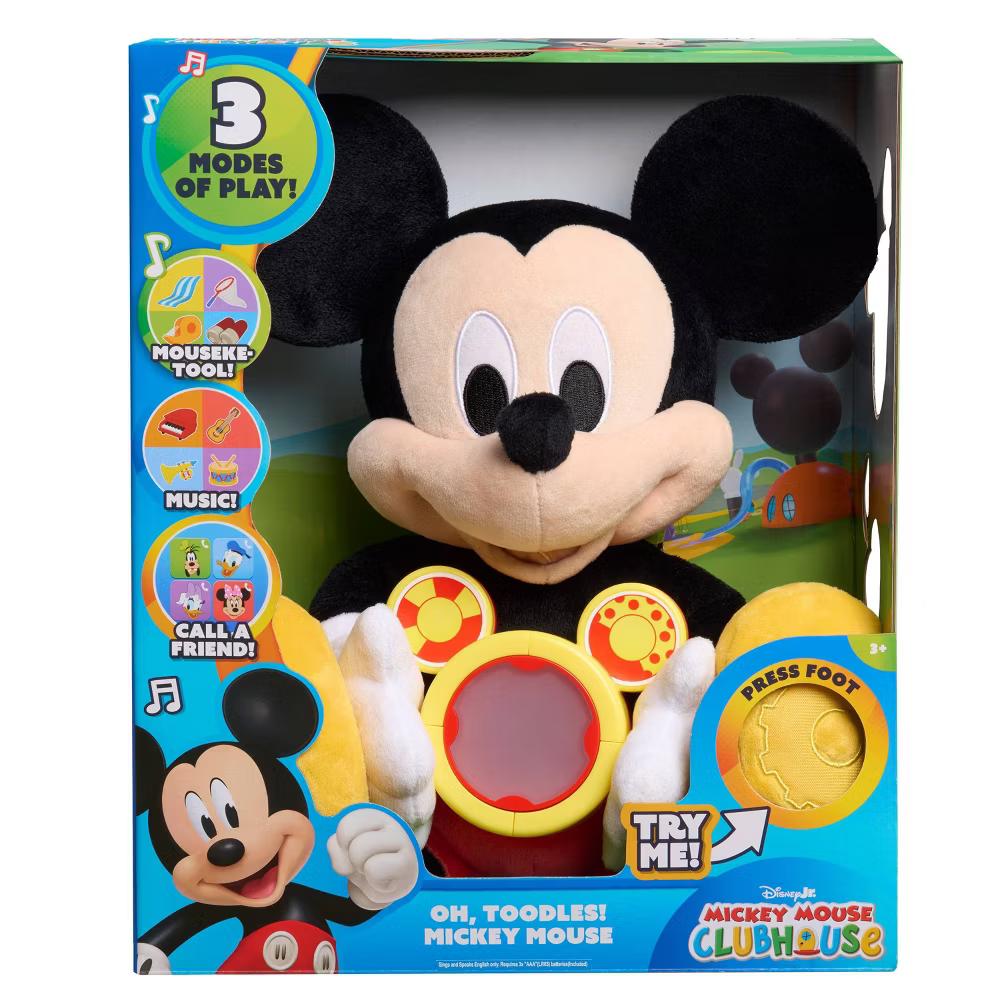 Jr. Oh Toodles! 11" Mickey Mouse Interactive Plush Toy 3 Modes of Play Ages 3 and Up - Image 2