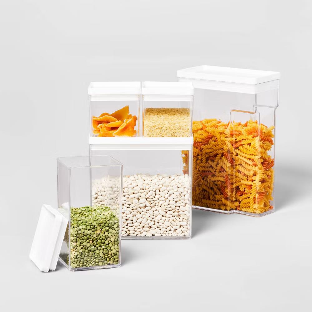 2.75c Short Square Plastic Food Storage Container