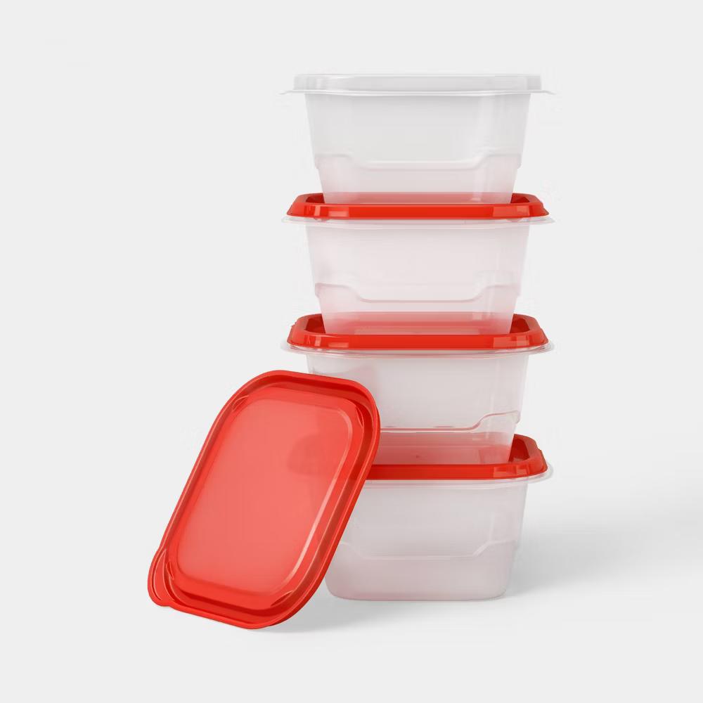 Medium Square Food Storage Containers - 42oz/4ct - Image 2