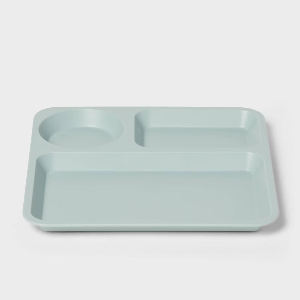 Kids' 6pc 9.5" Plastic Square Divided Plate - Microwave & Dishwasher-Safe, Ages 3+ - Image 2