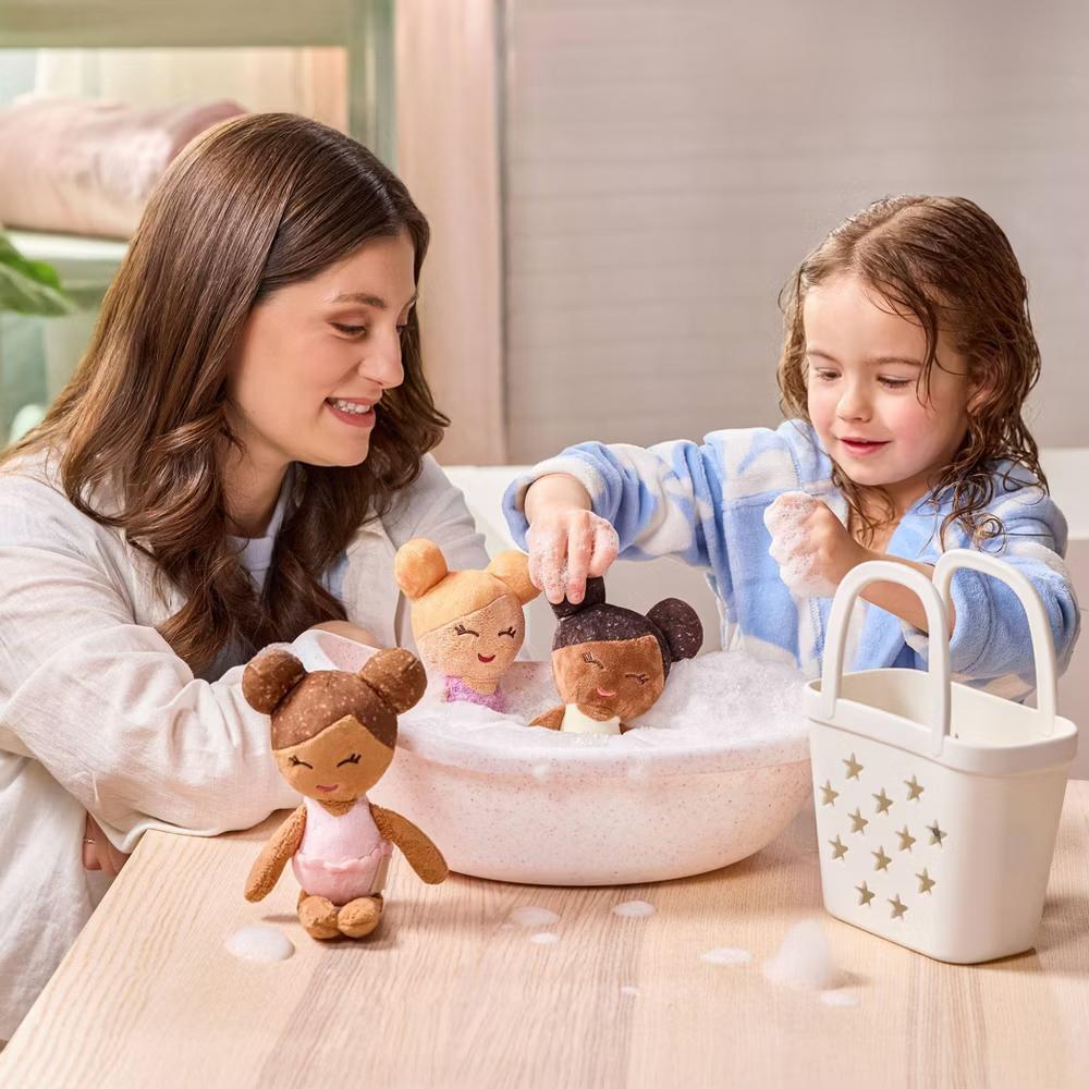 LullaBaby Bathtime Set with 3 Plush Bath Dolls for Real Water Play: Toddler Girl Bath Toys, Baby Doll Accessories - Image 11