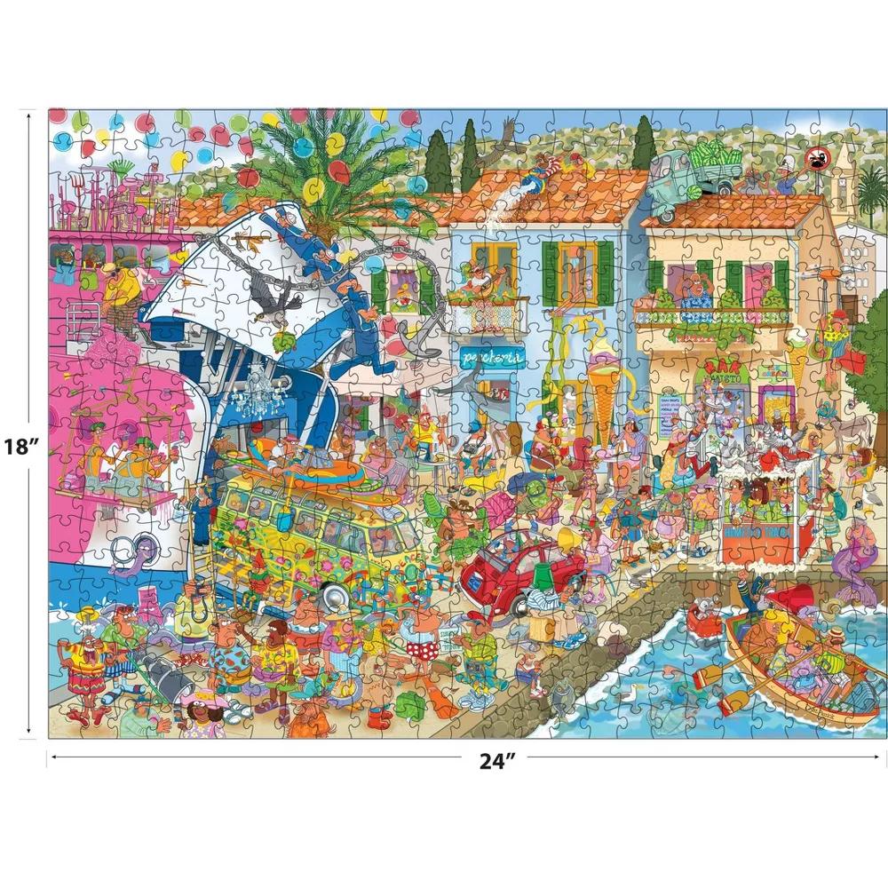 Cartoon Chaos 500pc - Harbor Hila Jigsaw Puzzle - Image 2