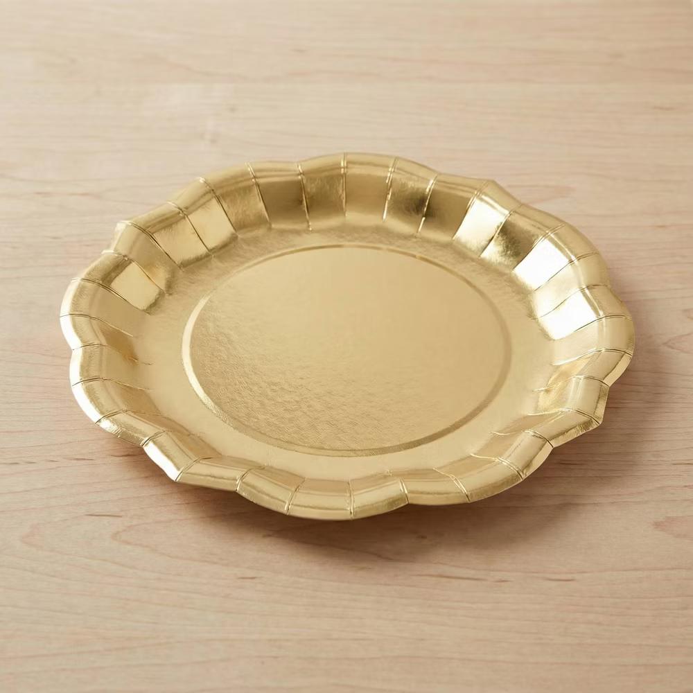 OMG! IT'S PAPER 12.5" Paper Charger 8ct Gold - Image 3