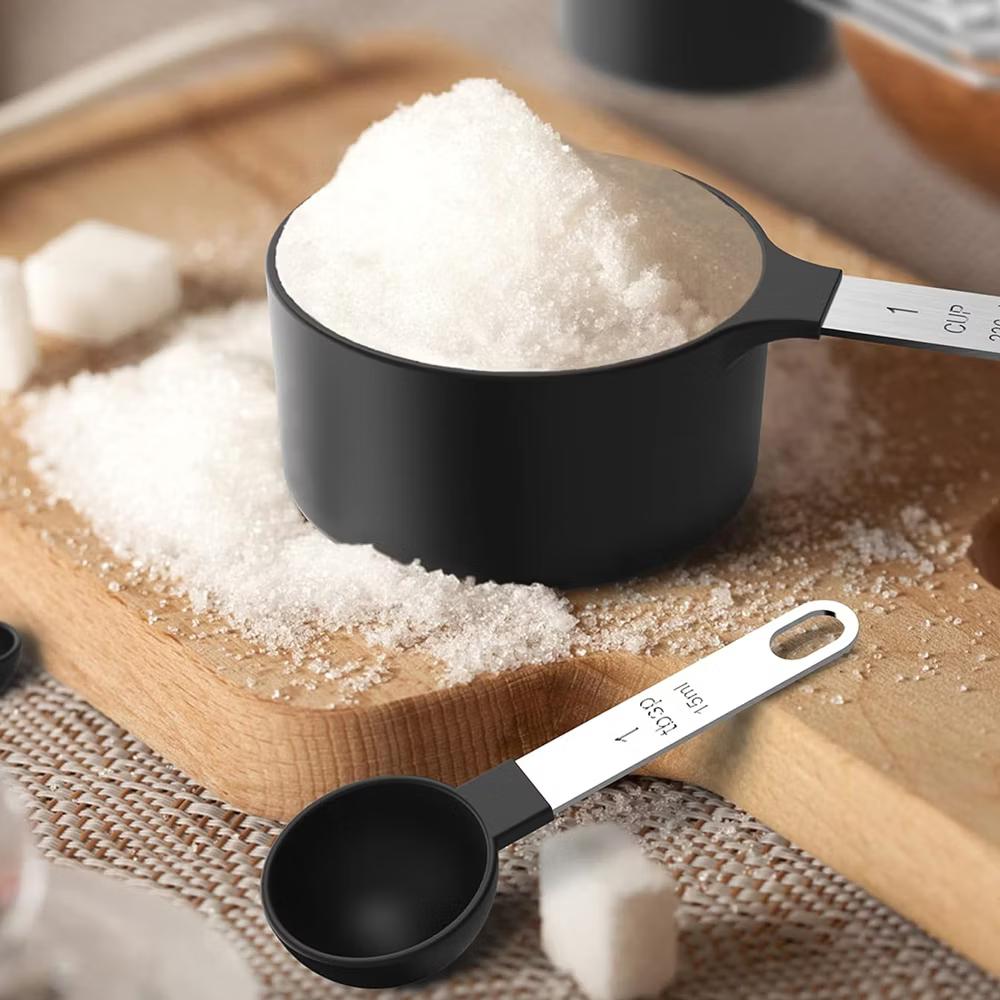 10-Piece Measuring Cups & Spoons Set – Stainless Steel Handles, Nesting Design, Dishwasher Safe, BPA-Free - Image 3