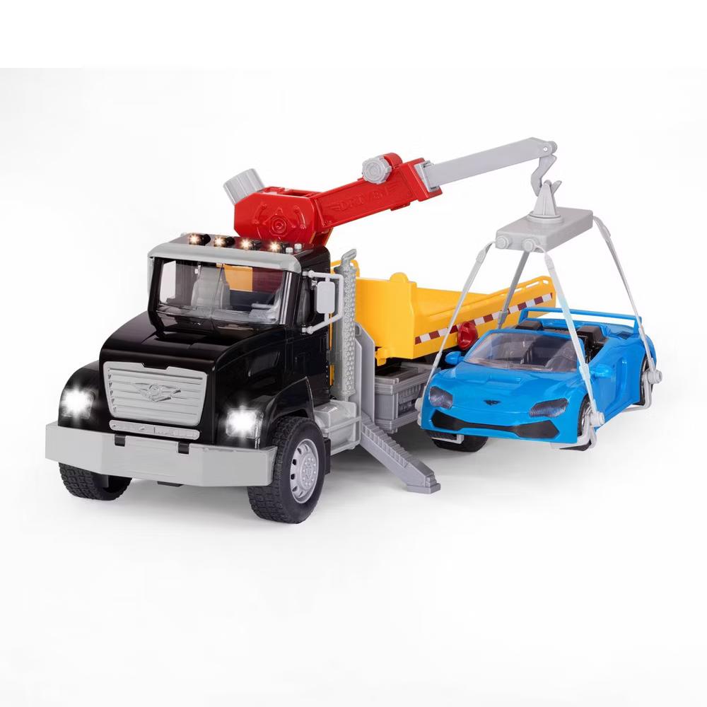 by Large Toy Tow Truck with Car and Crane Arm - Image 6