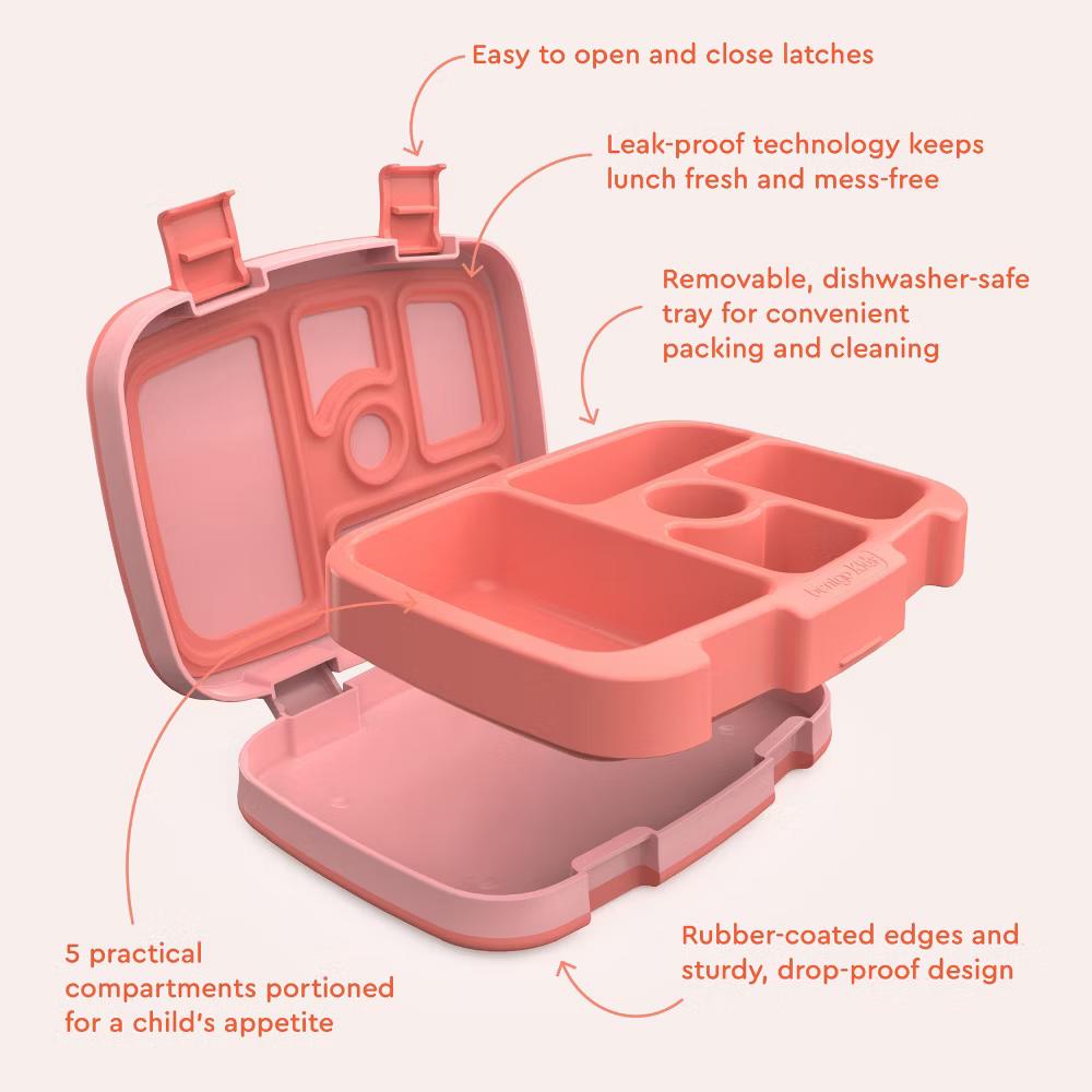 Kids' Brights Leakproof, 5 Compartment Bento-Style Kids' Lunch Box - Image 57