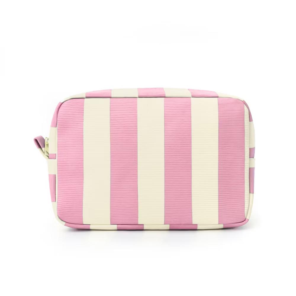 Alilang Striped Corduroy Cosmetic Pouch Makeup Bag with Zip Closure - Image 10