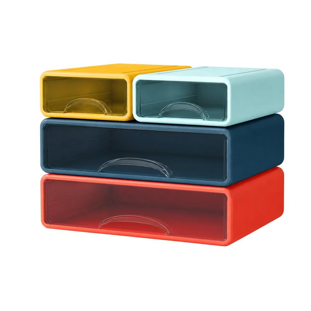 Stackable Storage Drawer with Dividers, Transparent PP Material Desktop Organizer, Durable Thickened Storage Container - Image 23