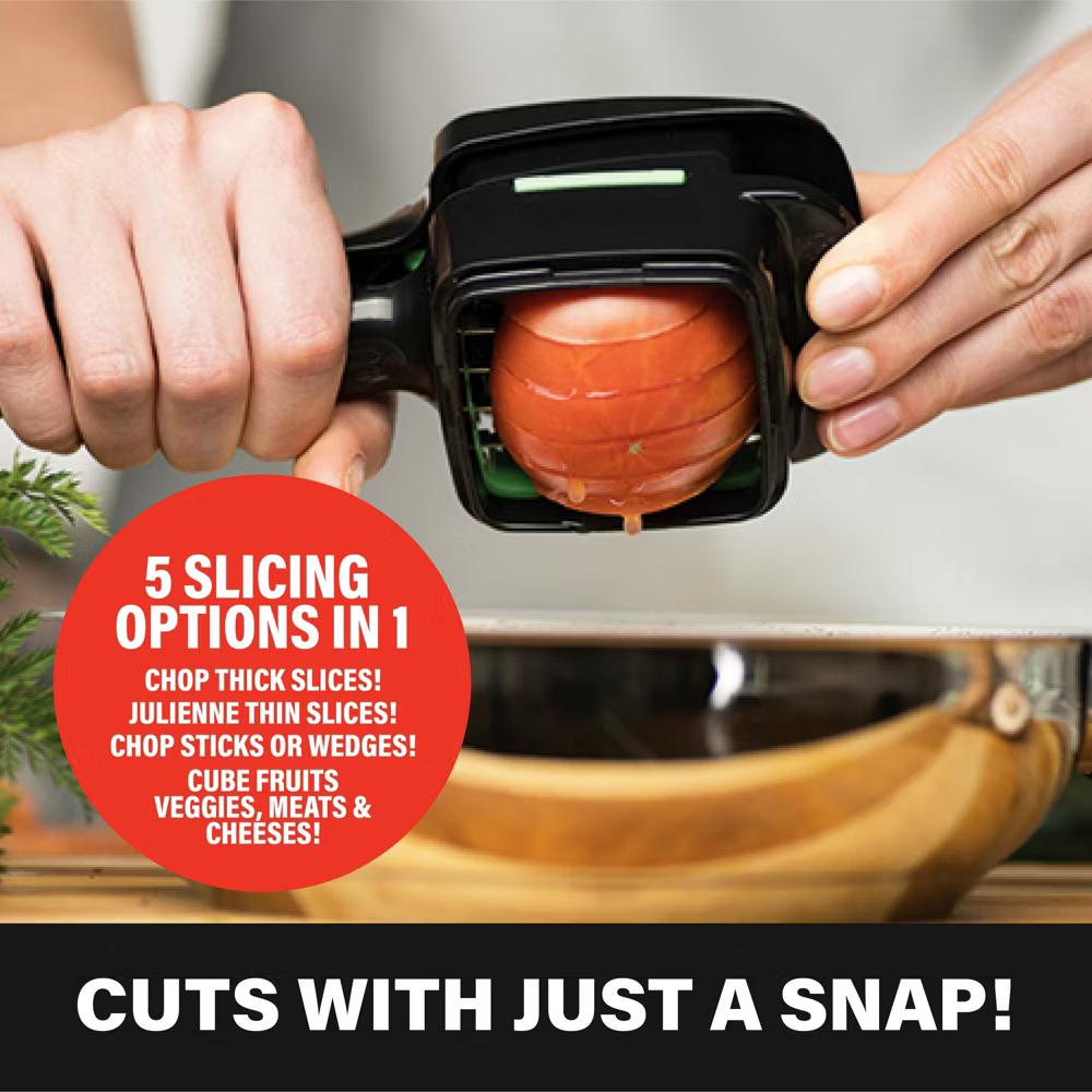 NutriChopper Handheld Vegetable and Fruit Chopper with 4 Stainless Steel Blades & Catch Container - Image 16