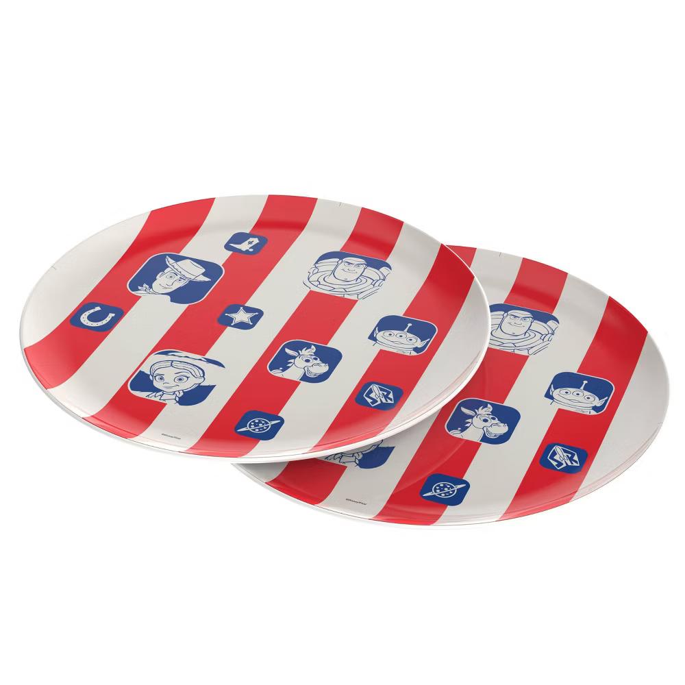 Toy Story 5 2pc 10 in Plate Melamine Bamboo Set - Image 2