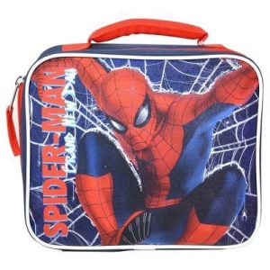 Fast Forward Kids Insulated Lunch Bag with Handle, Spiderman Design, Reusable Soft Lunch Box for Boys, School, Daycare & Travel