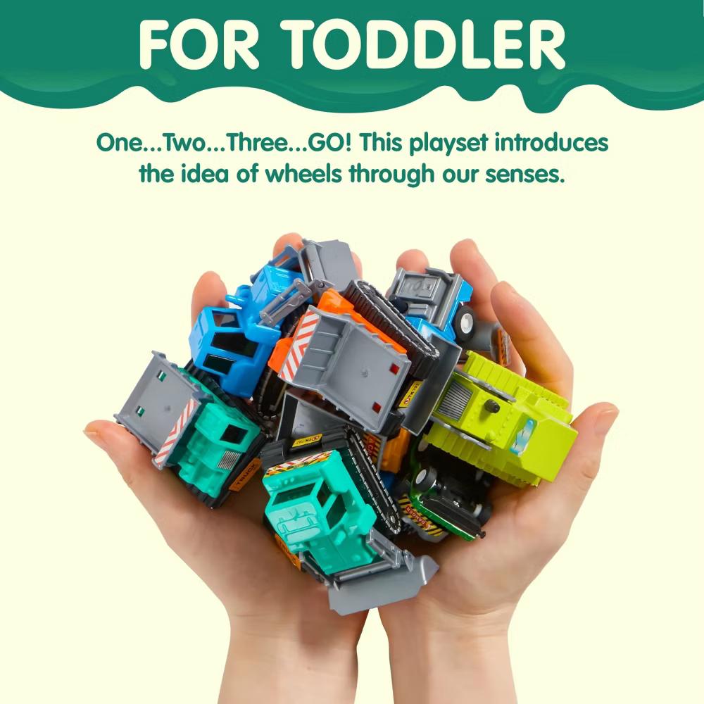 18 Pcs Toy Cars for kids, Friction Pull Back Play Car Vehicle Party Favors, Mini Excavator Toy Trucks for Boys 2 3 4 5 6 Years Old - Image 7