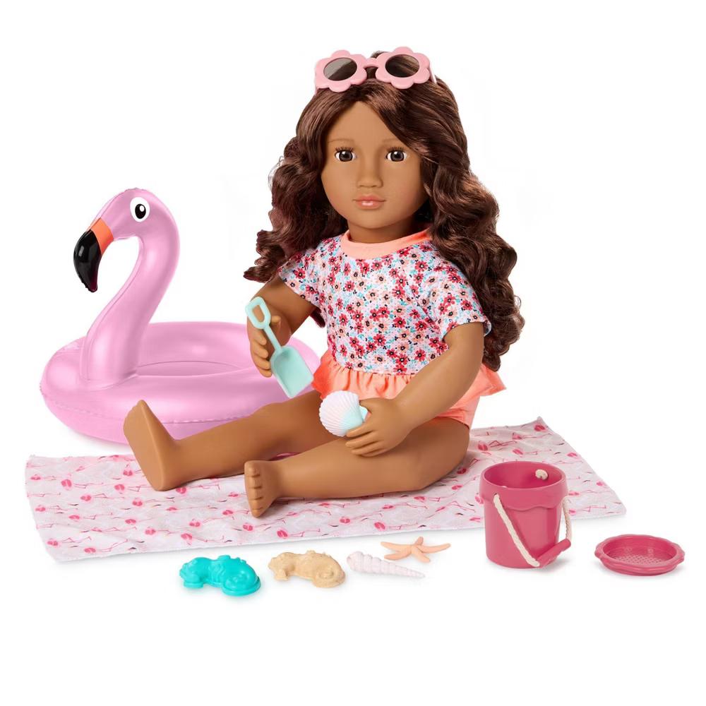 Gabriela Posable 18" Doll with Beach Accessories and Storybook - Image 6