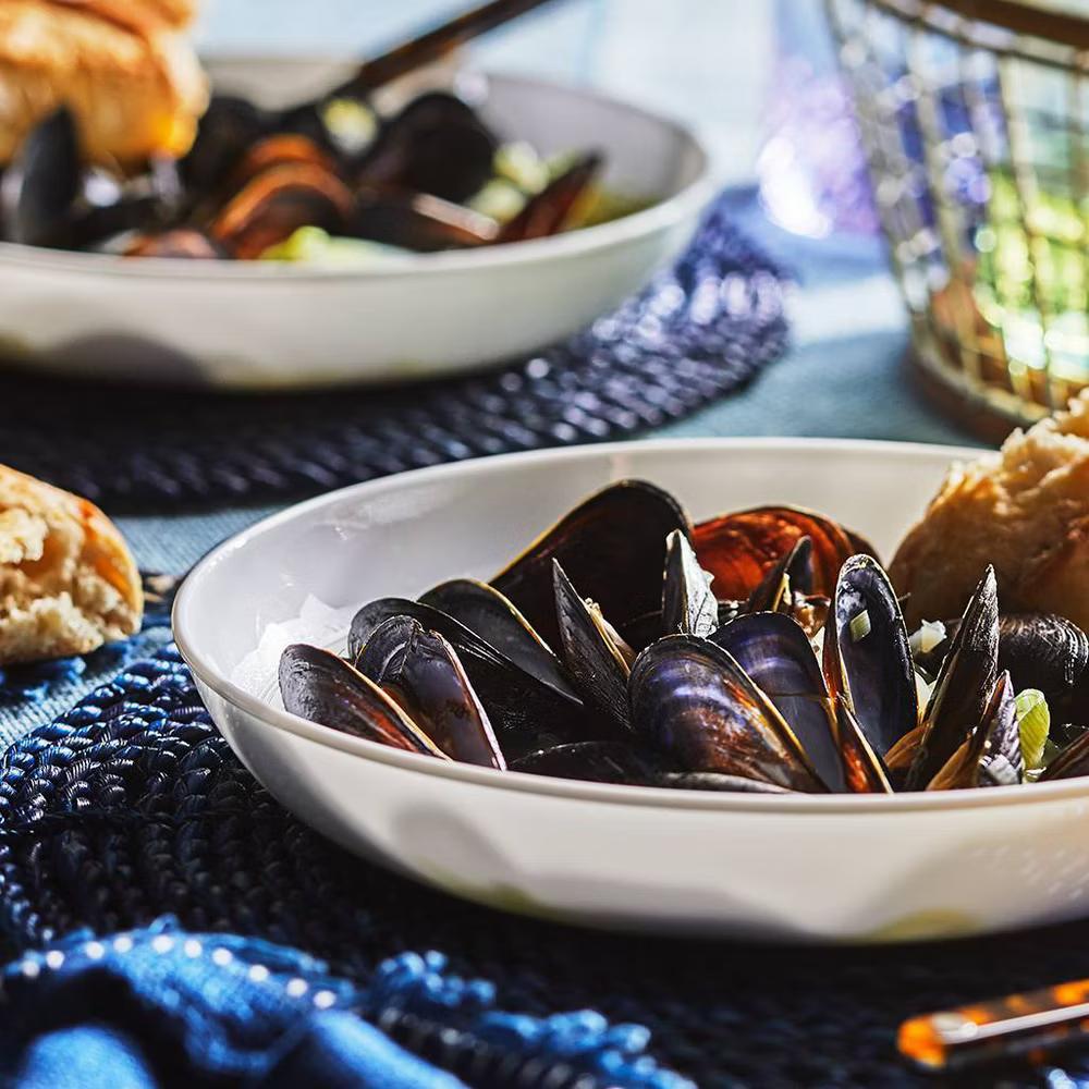 2pk Glass Vitrelle 30oz Meal Bowls White: Round Solid Noodle Bowls, Dishwasher & Microwave-Safe, 8.625" Diameter