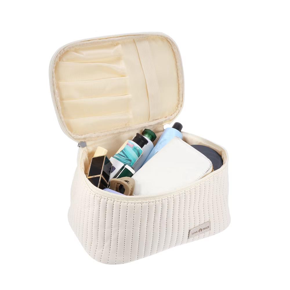 Polyurethane Faux Leather Large Makeup Bag Brush Organizer for Women 1 Pc - Image 7