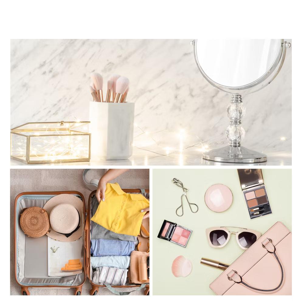 Travel Makeup Bag Makeup Brush Holder Portable Makeup Organizer Bag Cosmetics Storage Bag Waterproof 1 Pcs - Image 12