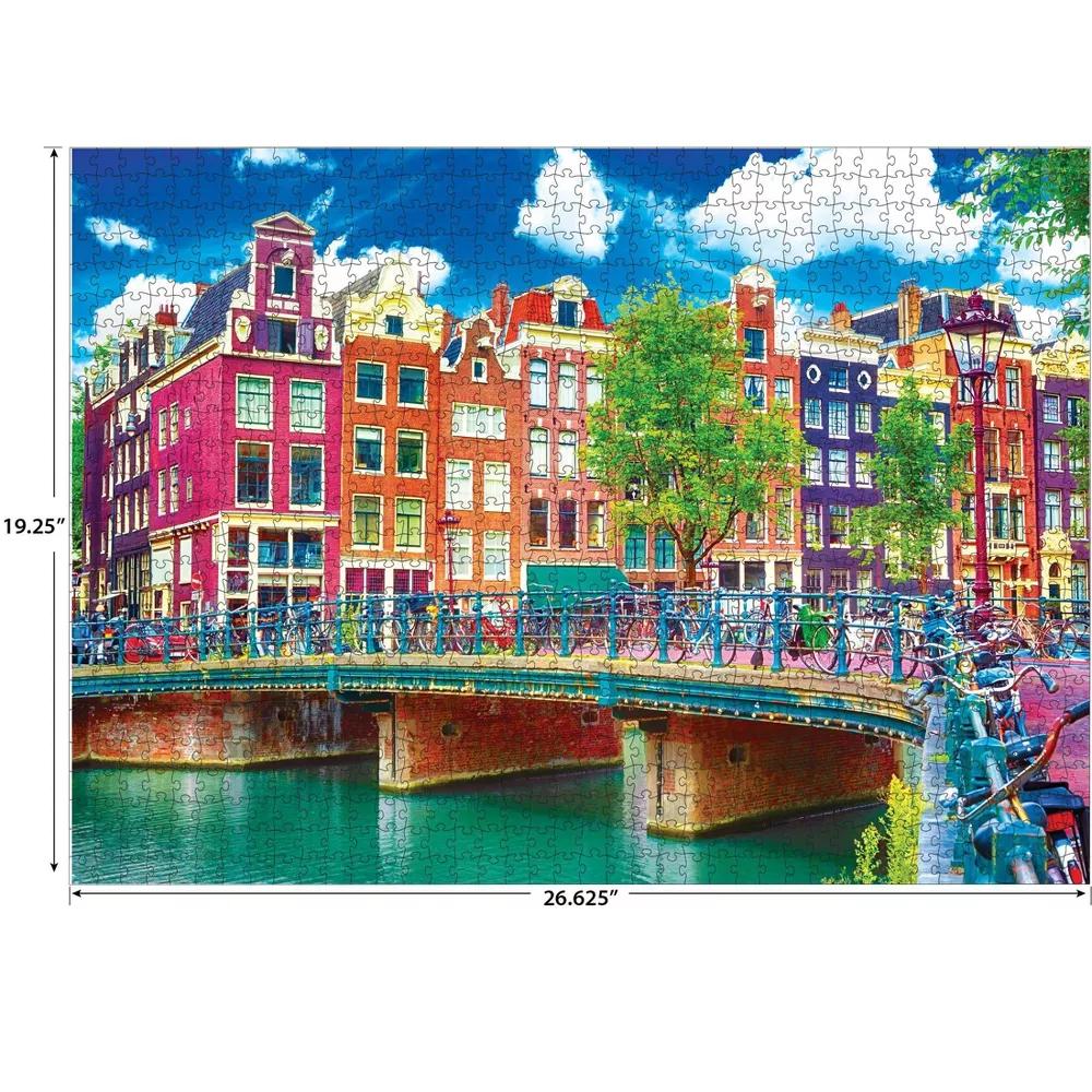 Kodak Premium Colorful Waterfront Buildings, Amsterdam Jigsaw Puzzle - 1000pc - Image 6