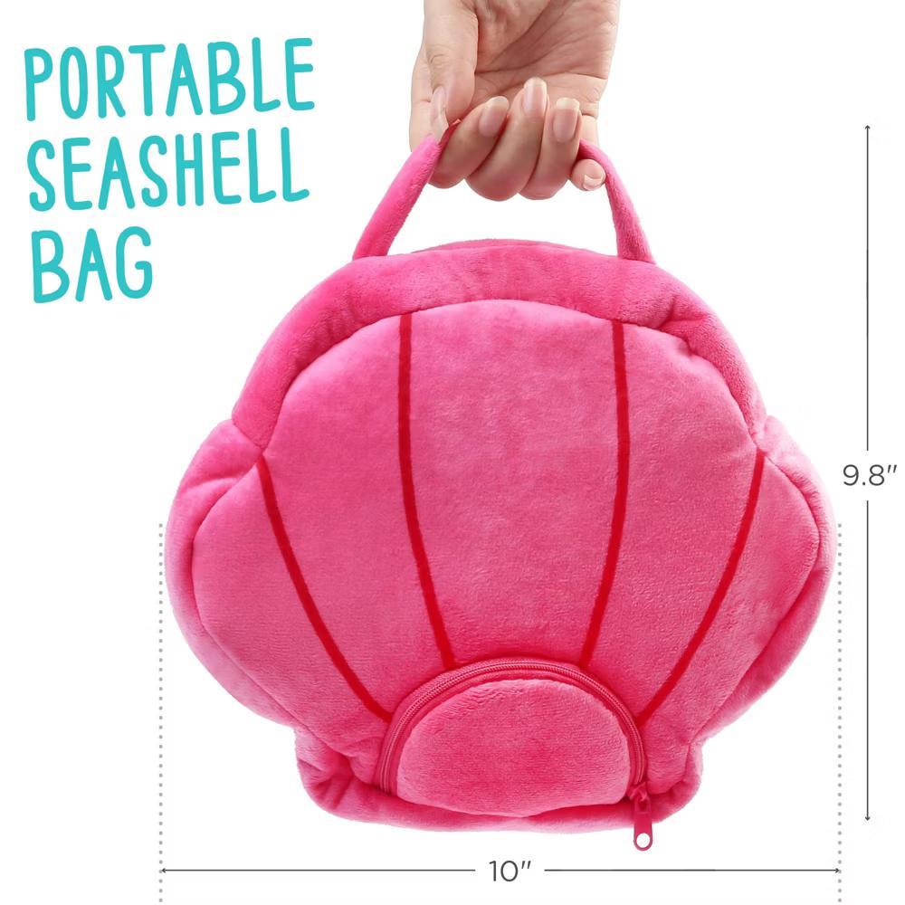 Ocean Stuffed Animal, 5 Pack Small Sea Creature Plush Toys and Shell Carrying Bag Set, Cute Plushies for Baby Kids - Image 2