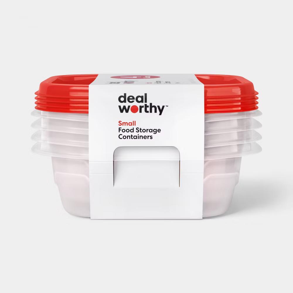 Small Square Food Storage Containers - 23oz/4ct