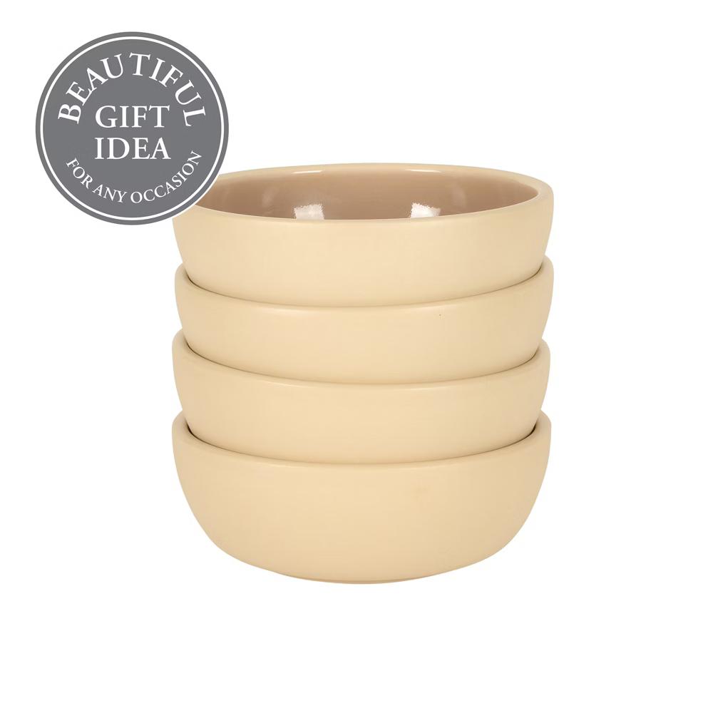 Made in Portugal - Port Gaia 4 Piece Cereal Bowl Set, 6.2” Stoneware Bowls, Reactive Glaze Finish, Soup & Snack Bowls - Image 2