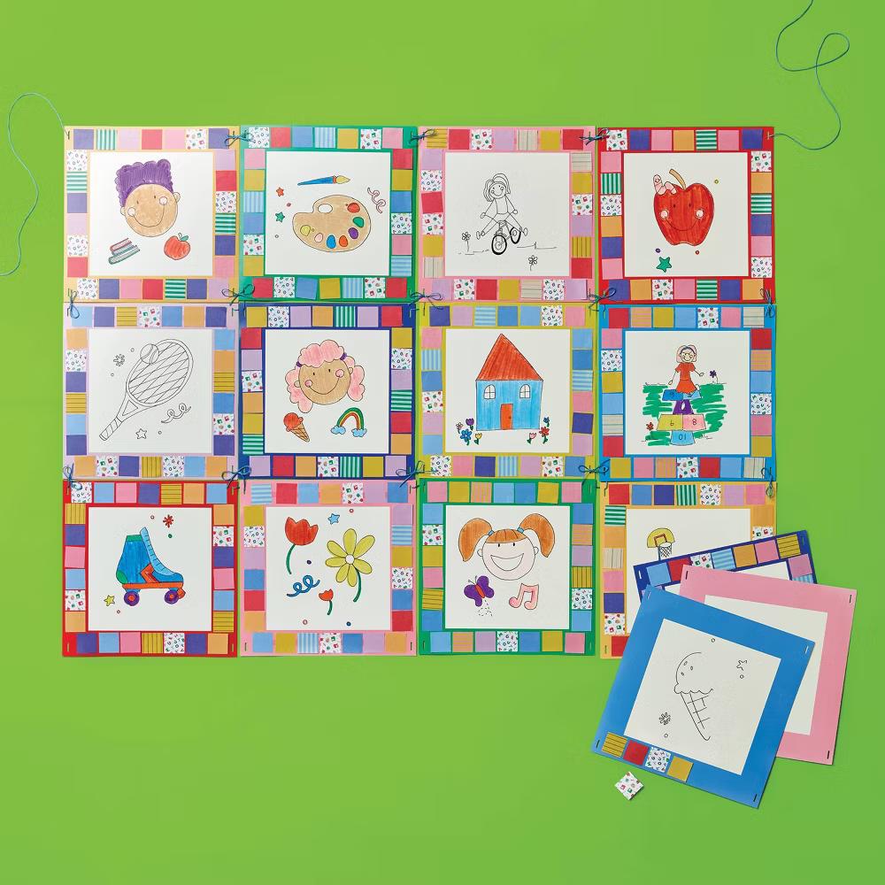16ct Classroom Craft Paper Quilt Activity Kit