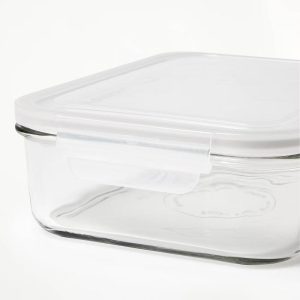 4.33 Cup Glass Food Storage Container Clear - Microwave, Freezer & Dishwasher Safe, Includes Lid