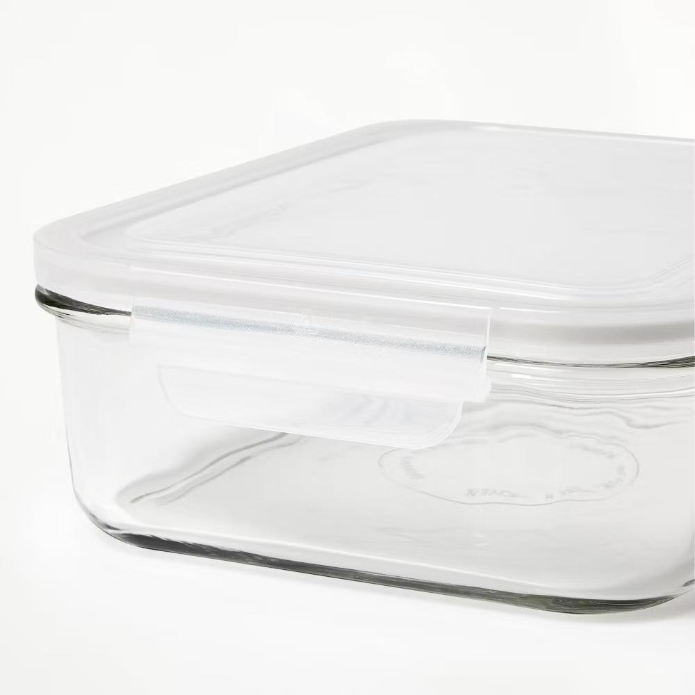 4.33 Cup Glass Food Storage Container Clear - Microwave, Freezer & Dishwasher Safe, Includes Lid