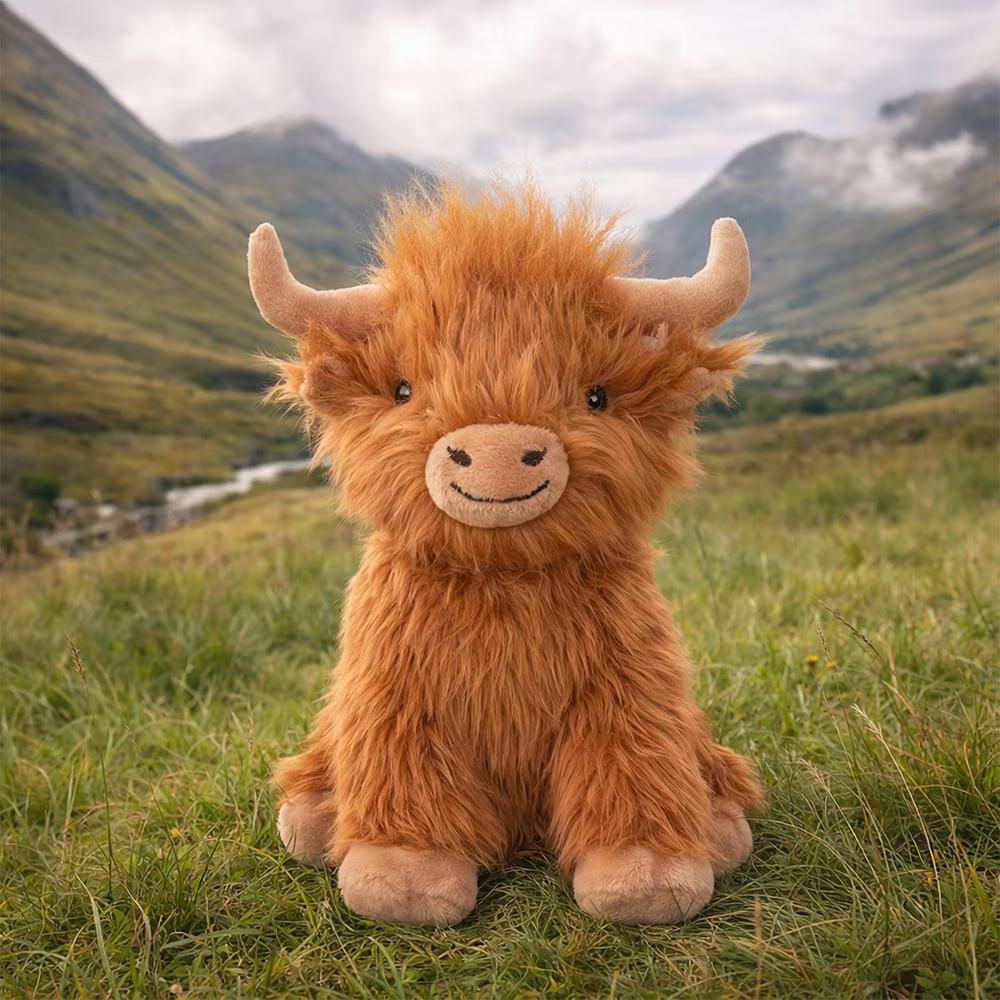 8" Highland Cow Interactive Plush Dog Toy: All Ages, Occupy, Cuddle - Image 7
