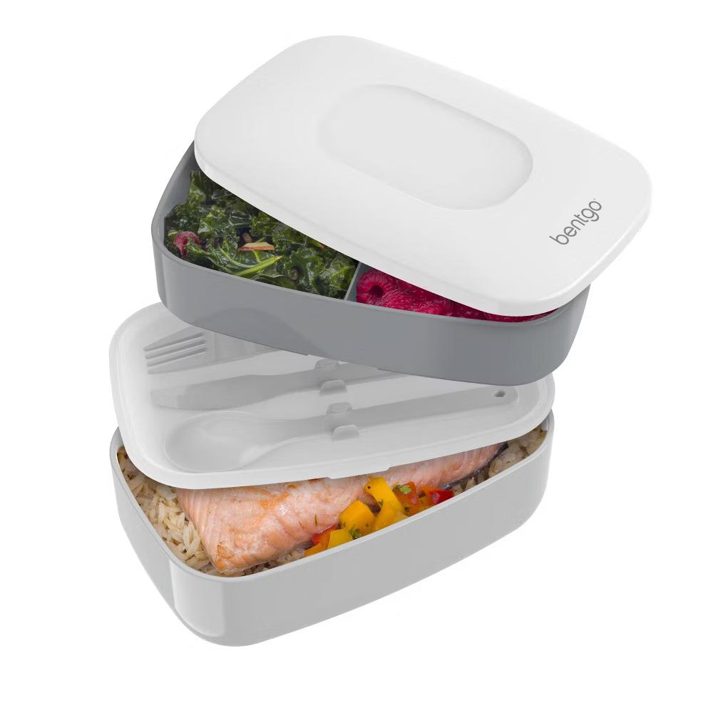 Classic All-in-One Stackable Lunch Box Container with Built in Flatware - Image 7