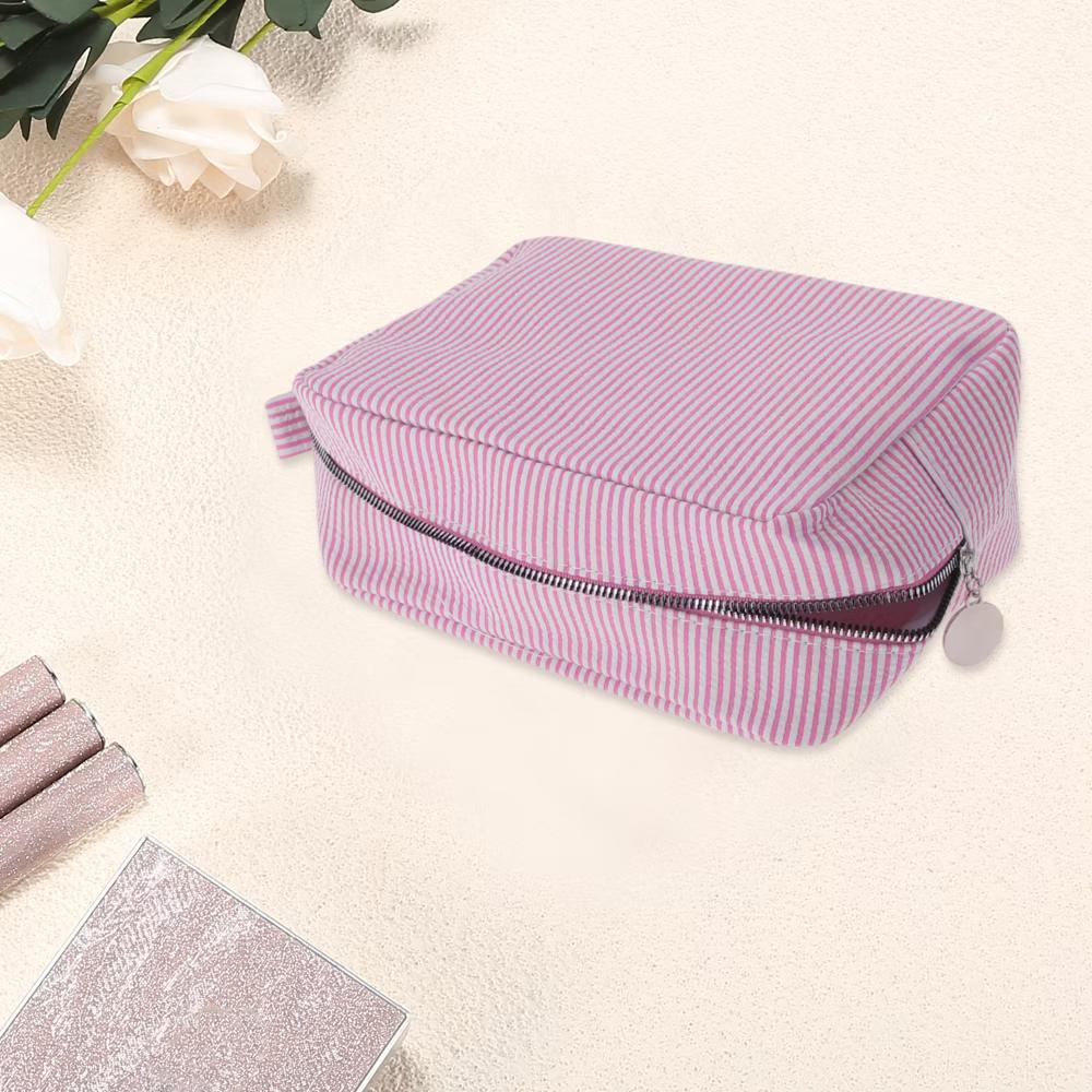 Large Striped Pattern Makeup Bag 1Pc - Image 44