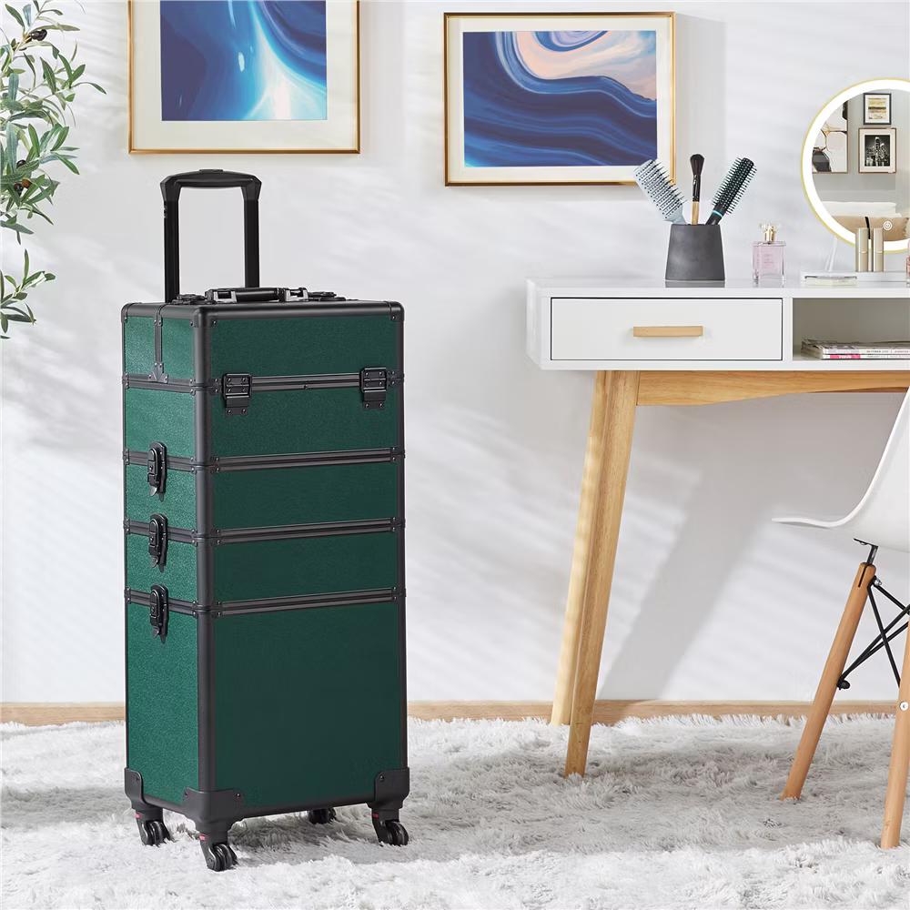Yaheetech 4 in 1 Professional Makeup Train Case Aluminum Cosmetic Case - Image 11