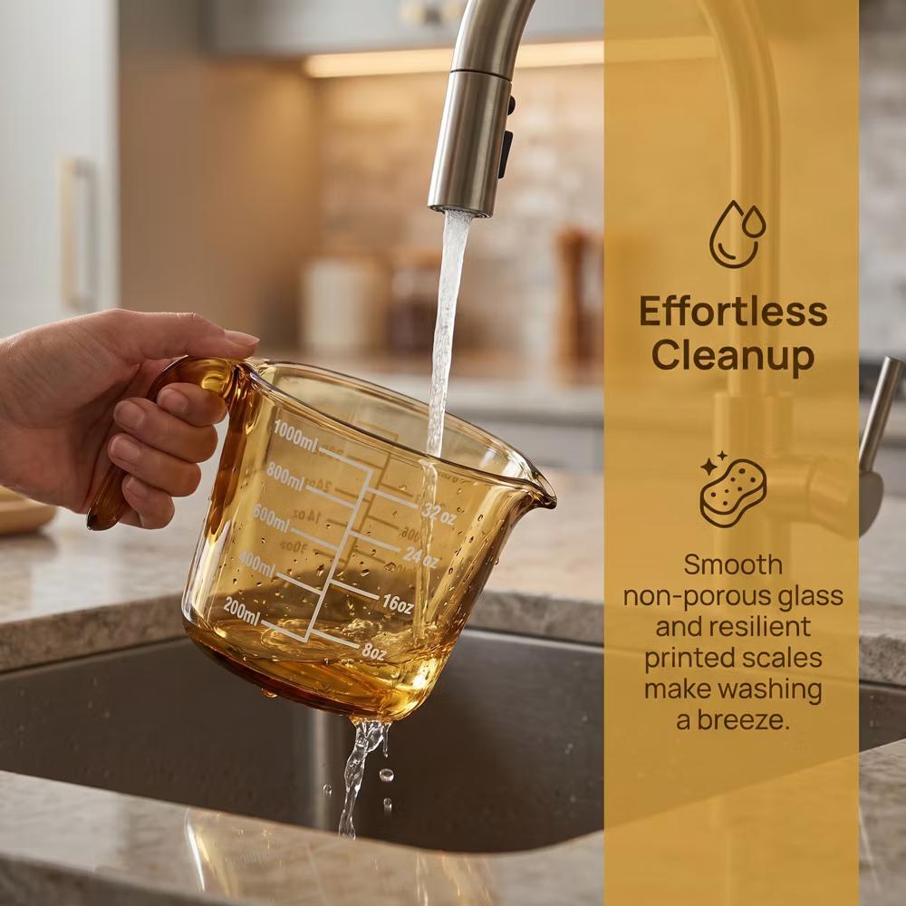Measuring Cup, Glass Liquid Measuring Cup for Kitchen Baking and Cooking - Image 9