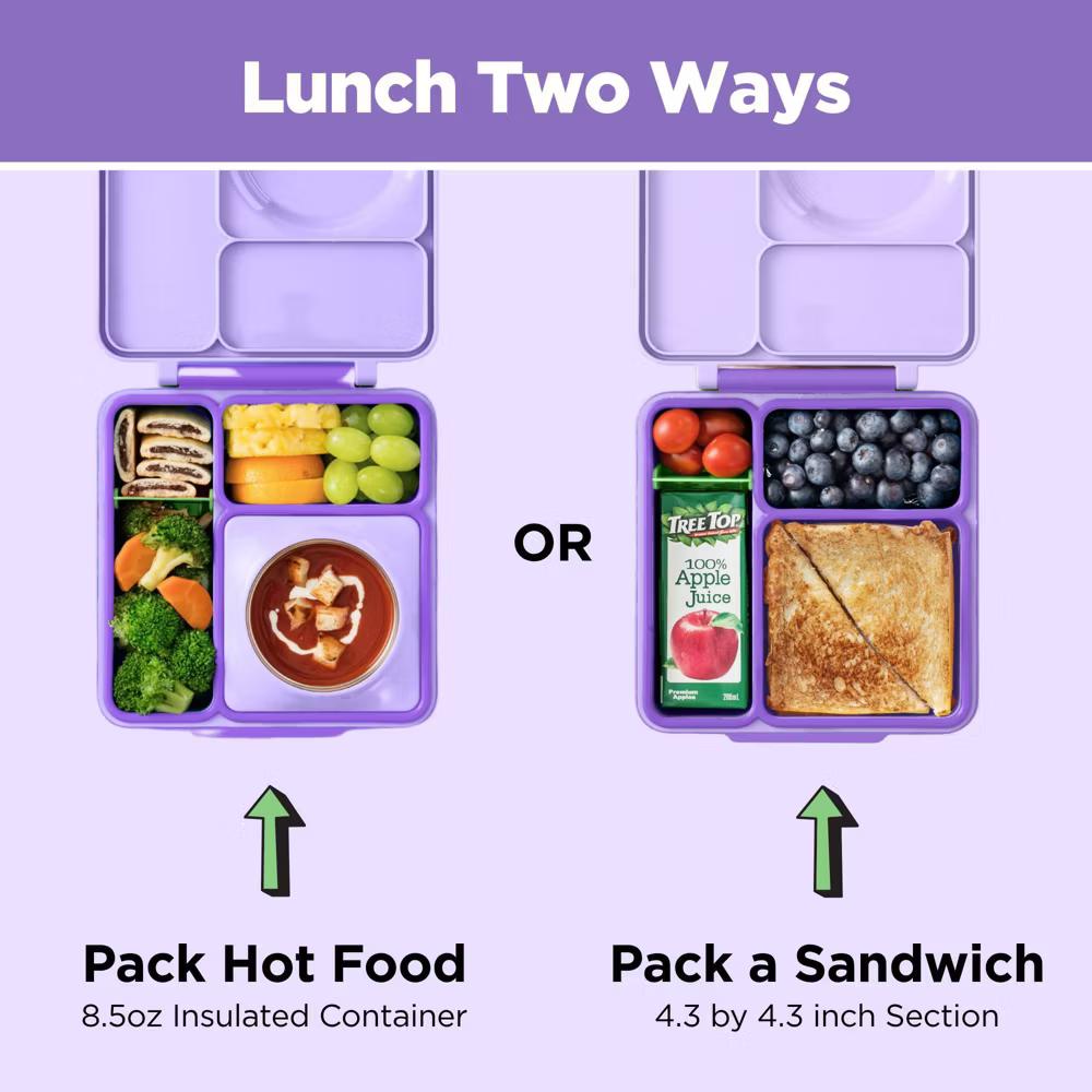OMIEBox Insulated Bento Lunch Box with Leakproof Thermos Food Jar 3 Compartments - Image 37