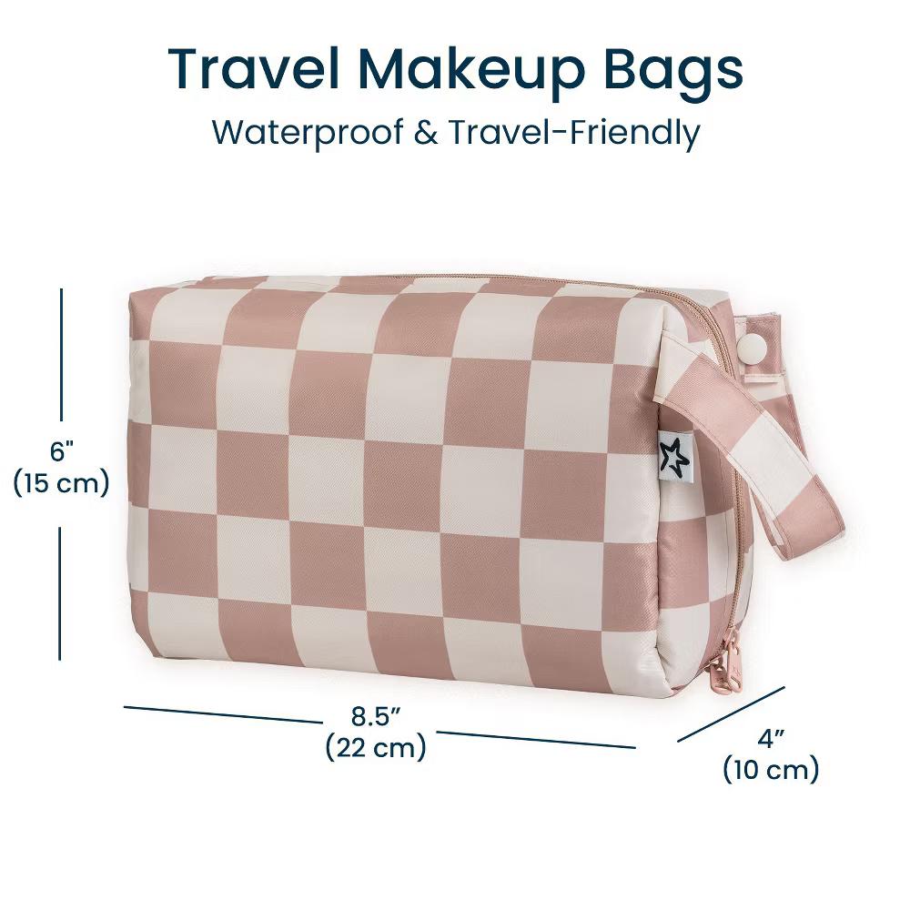 Waterproof Makeup Bag – Portable Travel Cosmetic Organizer with Handle and Secure Zipper - Image 10