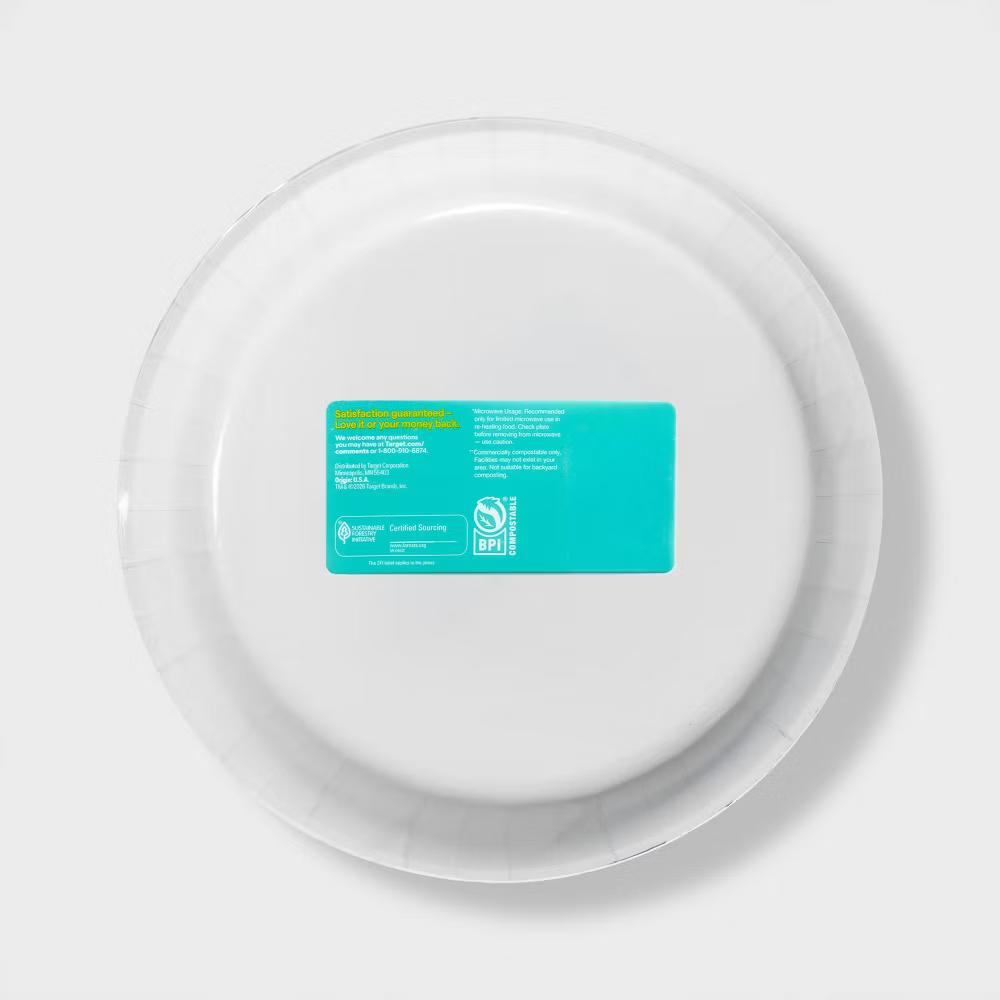 Blue Floral Paper Plate 10" - Image 2