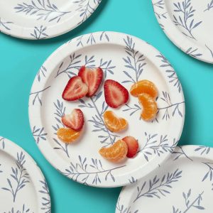 Botanical Leaf Paper Plates 8.5"