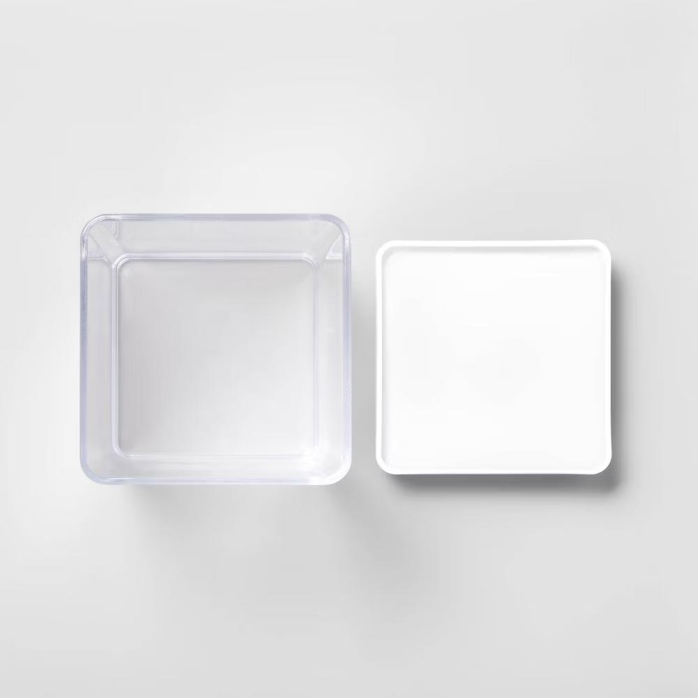 5.8c Tall Square Plastic Food Storage Container - Stackable Jar, 47oz Capacity, Hand Wash Only - Image 3