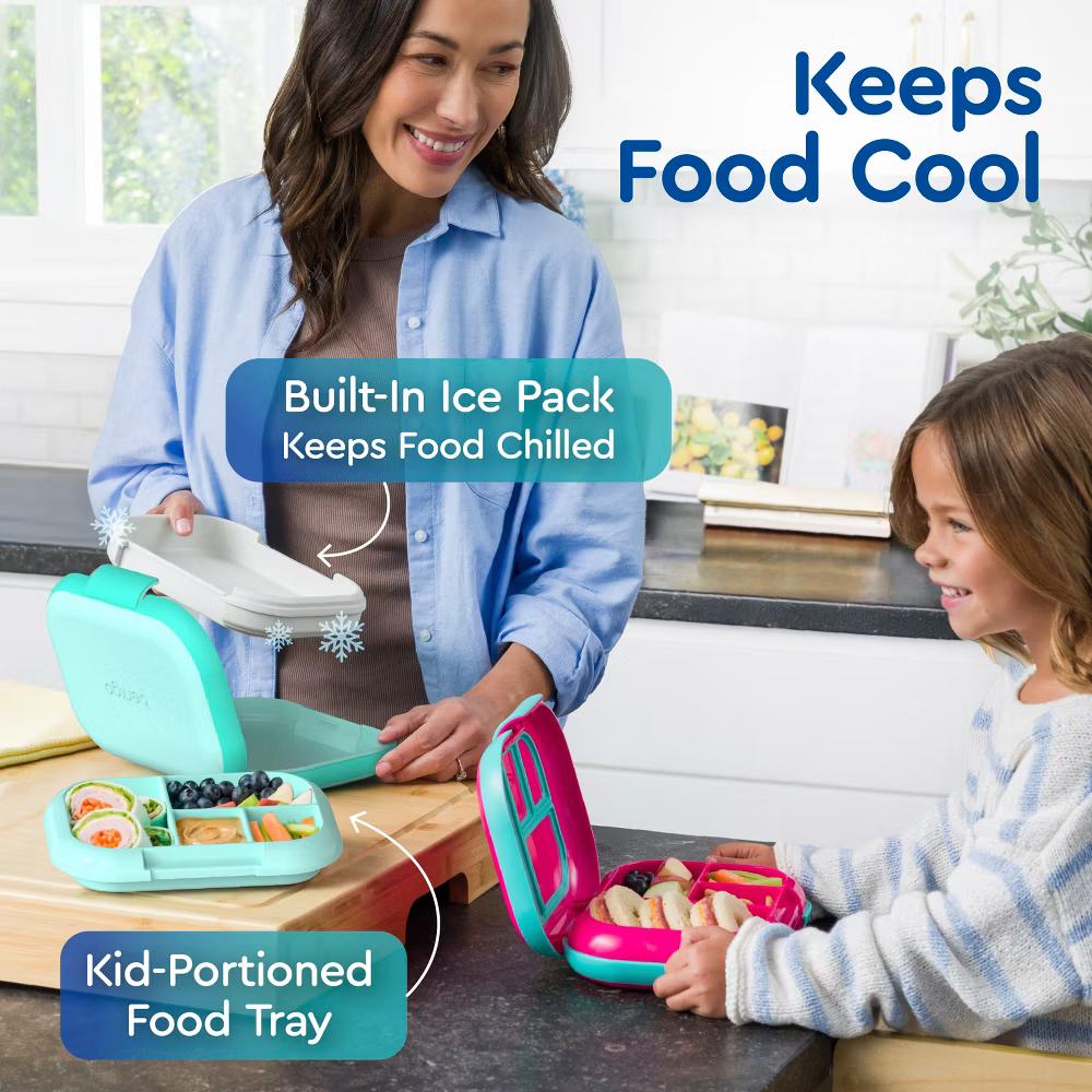 Kids' Chill Lunch Box, Bento-Style Solution, 4 Compartments & Removable Ice Pack - Image 27