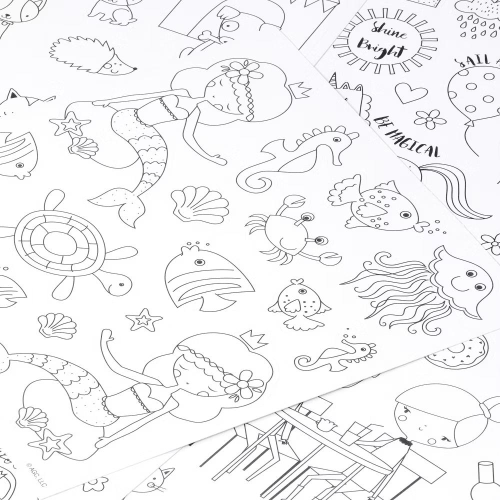 Interactive Colorable Sticker Pad for Girls/Princesses/Mermaids/and Pets 174ct - 10 Sheets - Image 5