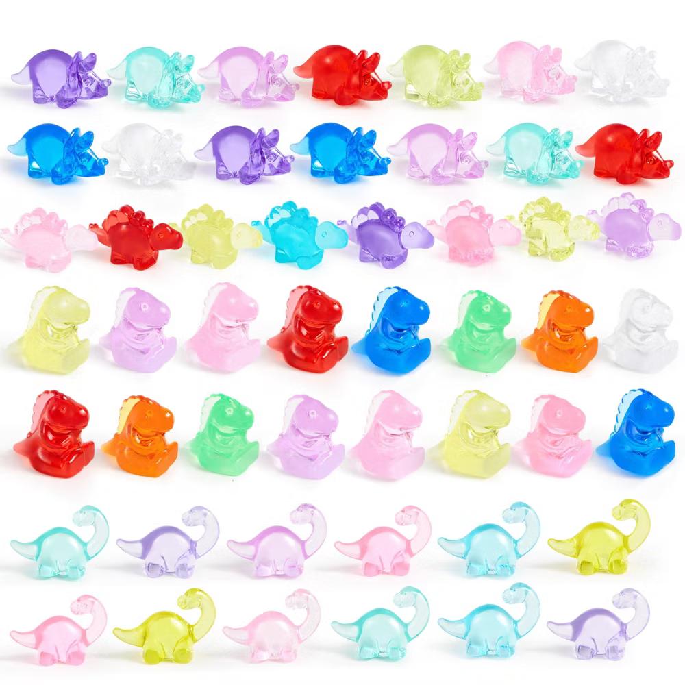 50-Piece Mini Dinosaur Figures Set, Tiny Resin Dinosaur Figurines for Crafts, Slime Charms, DIY Scenes, Party Favors & Vase Fillers - Image 7