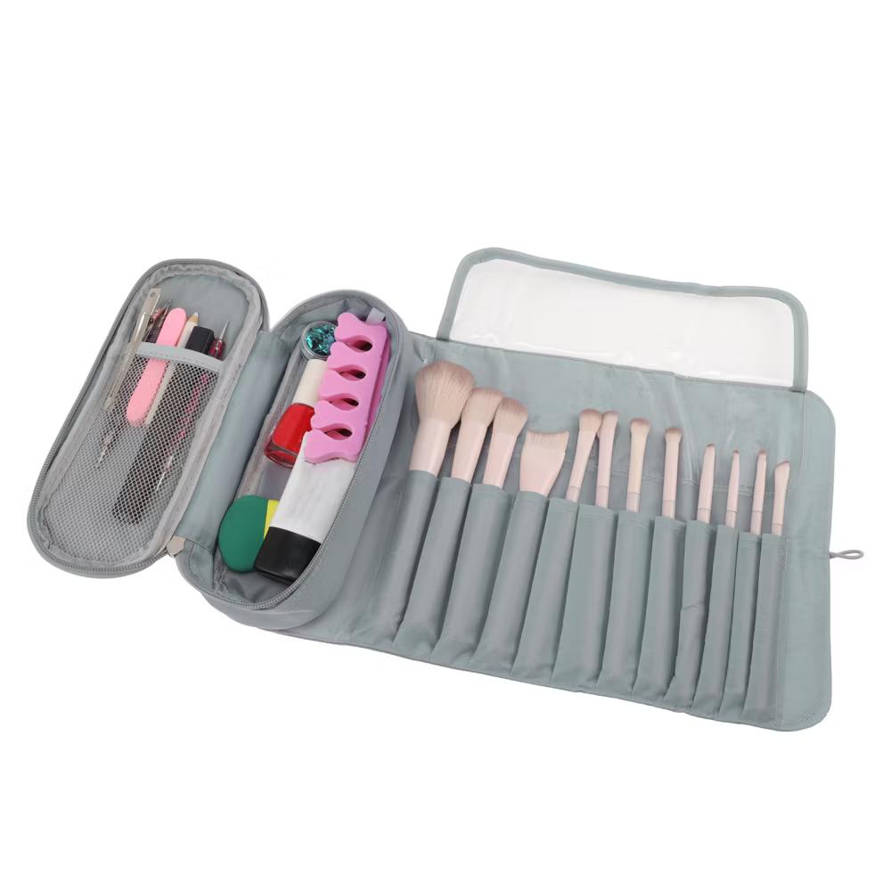 Travel Makeup Bag Makeup Brush Holder Portable Makeup Organizer Bag Cosmetics Storage Bag Waterproof 1 Pcs - Image 14