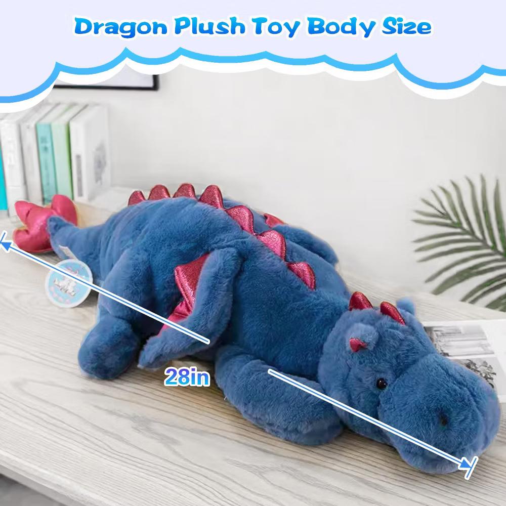 TITQWOP Dinosaur Plush Toy Pillow, Cute Stuffed Animal Toys, Soft Long Dinosaur Body Pillow Gift for Kids Boys Girls 28inch - Image 5