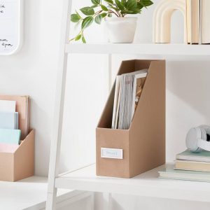 Canvas Magazine Holder Light Brown - Desk & Office Organization, Polyester Canvas