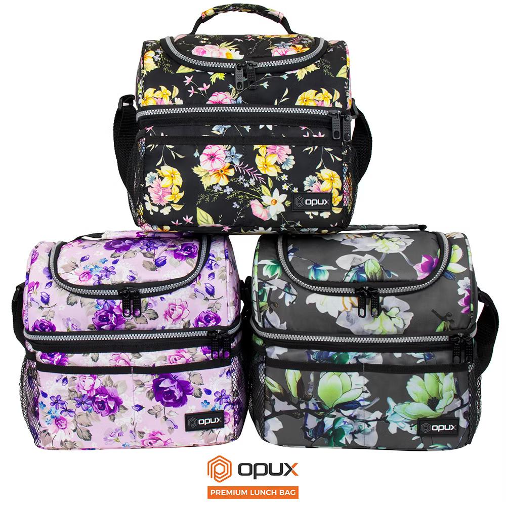 Double Decker Lunch Box Men Women, Insulated Leakproof Cooler Bag Adult Work, Dual Compartment Pail Tote Boys Girls Kids - Image 11