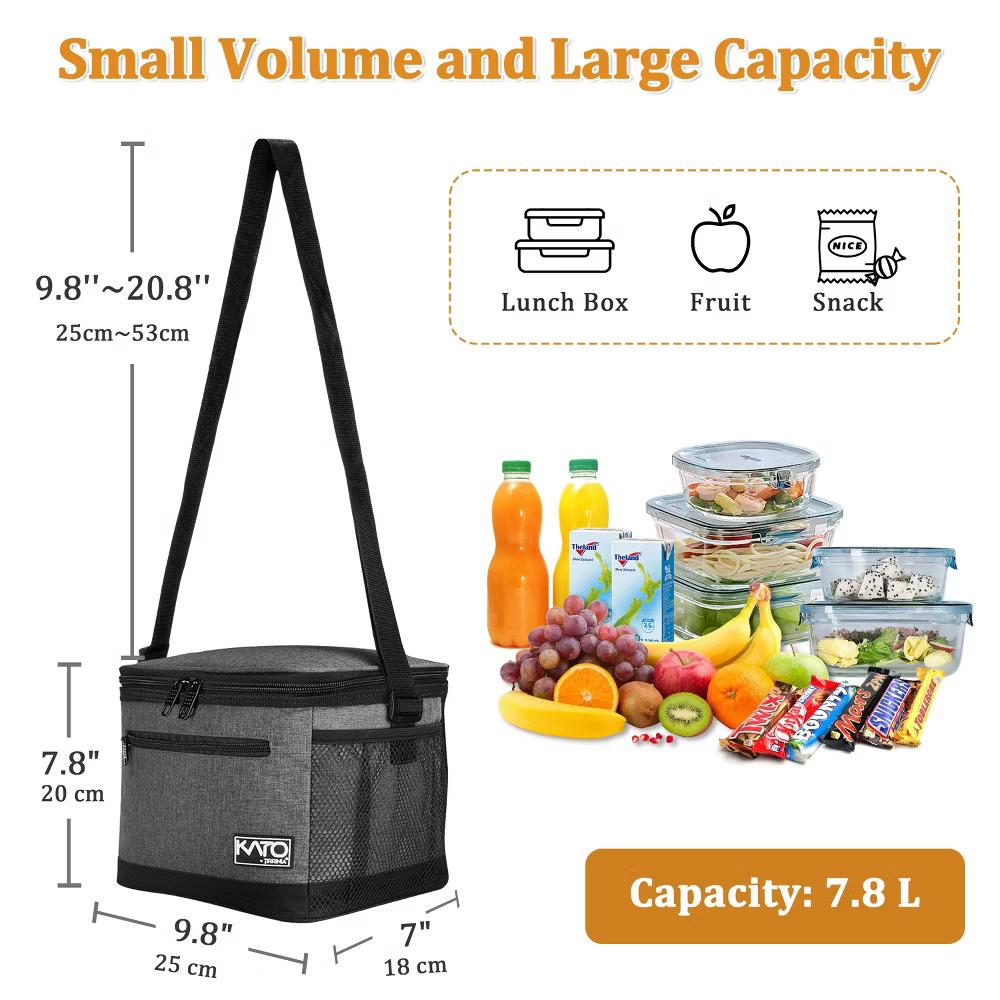 Insulated Small Lunch Bag for Adult Kid, Leakproof Reusable Lunch Cooler Bag with Adjustable Shoulder Strap, Kids Portable Lunch Box - Image 16