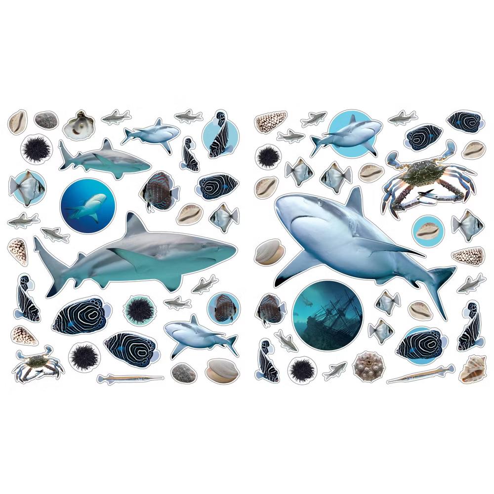Eyelike Stickers Ocean - Workman: 400 Reusable Kids Stickers, Ocean Theme, 12 Sheets, Planner Stickers - Image 4