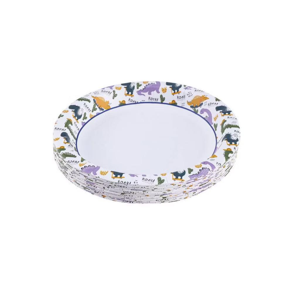 for kids' Dino Disposable Paper Plates 8.5" - 24ct - Image 3