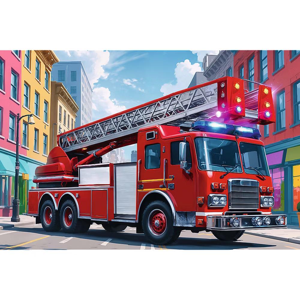 Kids Fire Truck 60 Piece Puzzle - Image 2