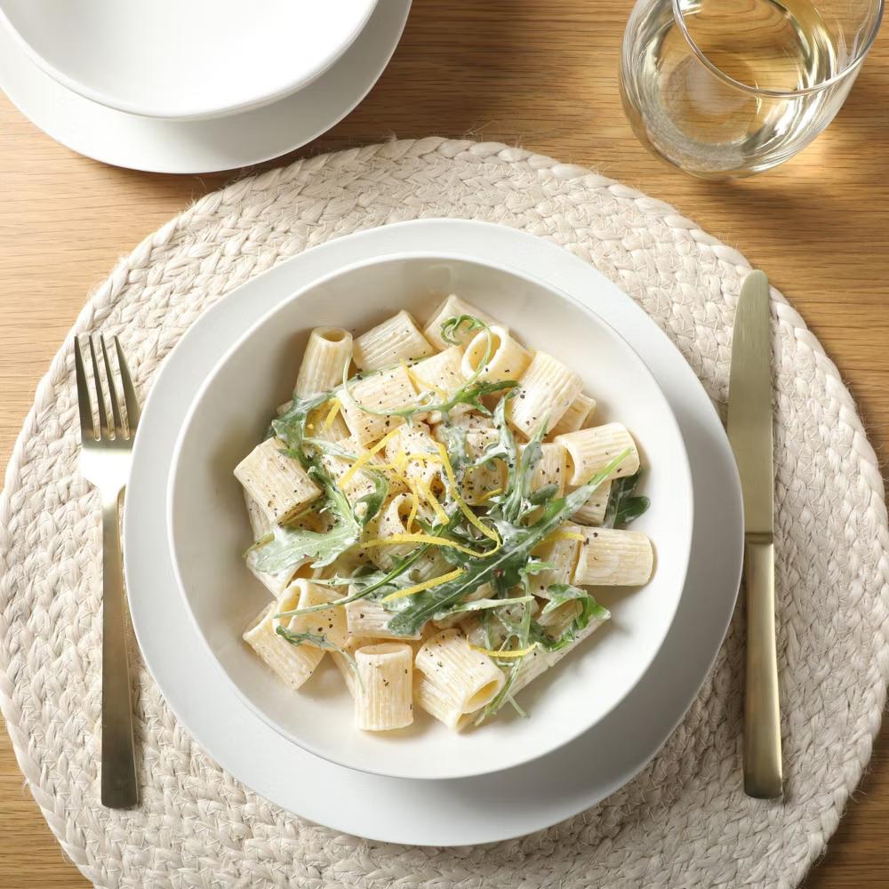 Lindendale 16 Piece Porcelain Ceramic Plates and Bowls Dishes Scratch and Chip Resistant Service for 4 Dinnerware Set - White - Image 7